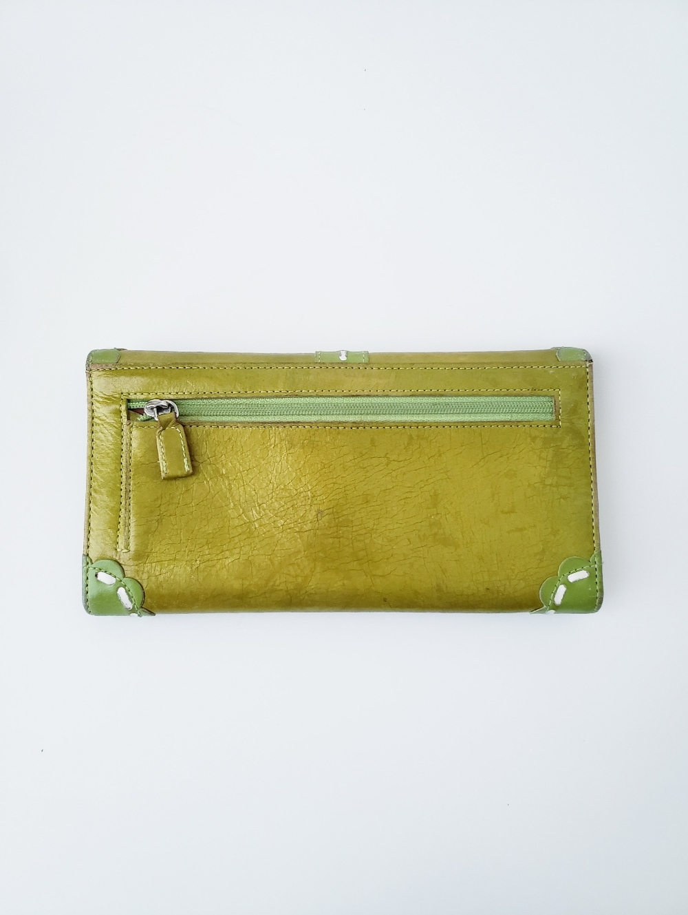 Vintage Green Leather Wallet - Picture 2 of 11
